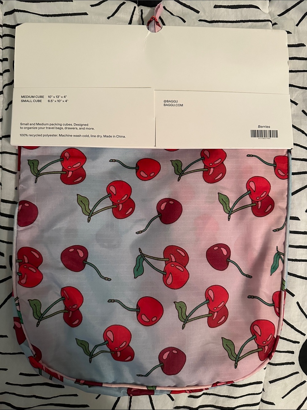 NWT Baggu Packing Cube Set - Berries - Picture 2 of 3